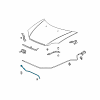 OEM 2005 Honda Civic Stay, Hood Opener Diagram - 74145-S5B-000