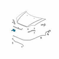 OEM 2004 Honda Civic Lock Assy., Hood Diagram - 74120-S5A-509