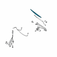 OEM Nissan Quest Window Wiper Blade Assembly Diagram - 28890-5Z000