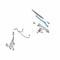 OEM Nissan Quest Windshield Wiper Arm Assembly Diagram - 28886-5Z000