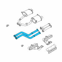 OEM 2002 BMW Z3 Exhaust System, Front Diagram - 18-10-7-831-786