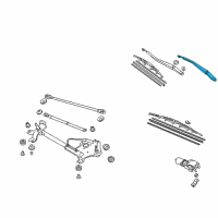 OEM 2011 Acura TL Arm, Windshield Wiper (Driver Side) Diagram - 76600-TK4-A01