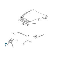 OEM 2000 Cadillac Seville Latch Asm-Hood Primary & Secondary Diagram - 25693521