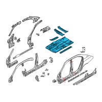 OEM BMW 530xi Floor Panel Left Diagram - 41-12-7-111-197