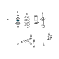 OEM 2012 Acura ZDX Bearing, Front Shock Absorber Mount Diagram - 51726-SJC-A03