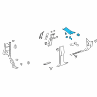 OEM 2008 Chevrolet Suburban 2500 Molding Asm-Windshield Side Garnish *Gran L Cshmr Diagram - 20962774