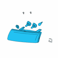 OEM 2005 Saturn Vue Headlamp Assembly(W/ Parking & Turn Signal Lamp) Diagram - 22730381