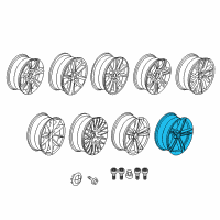 OEM BMW 340i GT xDrive Light Alloy Disc Wheel Reflexsilber Diagram - 36-11-6-877-135