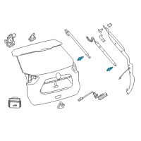 OEM Nissan Rogue Ball Stud-Back Door Stay Diagram - 90457-4BA2A