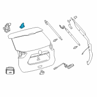 OEM 2015 Nissan Rogue Back Door Lock Assembly Diagram - 90502-4CL0A
