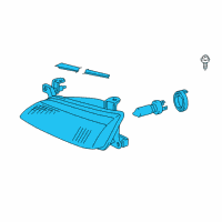 OEM 1998 Toyota Camry Headlamp Assembly Diagram - 81110-AA010