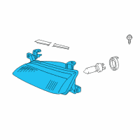 OEM 1997 Toyota Camry Lens & Housing Diagram - 81170-AA010