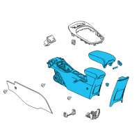 OEM Chevrolet Cruze Console Assembly Diagram - 23417616