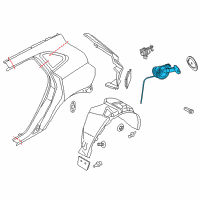 OEM 2017 Lincoln MKC Fuel Pocket Diagram - FJ7Z-7827936-A