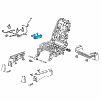 OEM 2014 Honda Pilot Switch Assembly, Passenger Side Power Seat (4 Way) (Warm Gray) Diagram - 81250-SZA-A41ZC