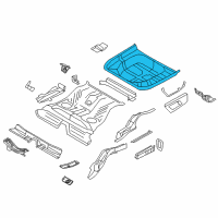 OEM 2014 Lincoln MKS Rear Floor Pan Diagram - 8A5Z-5411215-BA