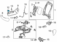 OEM 2019 Toyota Camry Slide Knob Diagram - 84921-06200-C0