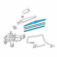 OEM Lexus NX350 Rear Wiper Blade Diagram - 85242-78010