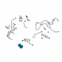 OEM 2015 Infiniti Q70L Power Steering Pump Assembly Diagram - 49110-1MD1A