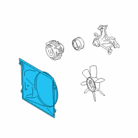 OEM Lexus GX470 Shroud, Fan Diagram - 16711-50170