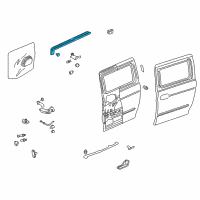 OEM 1999 Honda Odyssey Sub-Seal, L. Slide Door Diagram - 72865-S0X-A04