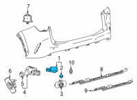 OEM 2022 Lexus NX350h Sensor, Ultrasonic Diagram - 89341-K0060-C9