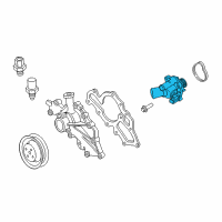 OEM Ford Thermostat Housing Diagram - 1S7Z-8575-AG