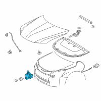 OEM 2015 Lexus CT200h Hood Lock Assembly Diagram - 53510-76020