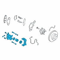 OEM 2021 Nissan Leaf CALIPER Assembly-Front RH, W/O Pad & SHIM Diagram - 41001-5TA0A