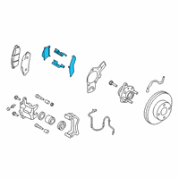 OEM 2018 Nissan NV200 Hardware Kit-Front Disc Brake Pad Diagram - D1080-3LM0A