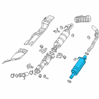 OEM 2015 Ram 2500 Exhaust Muffler Diagram - 68166704AB