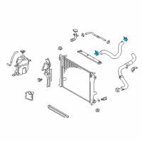 OEM 2021 Toyota Mirai Lower Hose Clamp Diagram - 90466-A0032