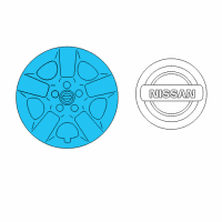 OEM 2011 Nissan Rogue Disc Wheel Cap Diagram - 40315-JM00B