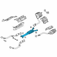 OEM 2015 Hyundai Genesis Center Muffler Assembly Diagram - 28650-B1140