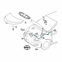 OEM Scion Release Cable Diagram - 53630-52110