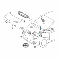 OEM Scion xD Support Rod Diagram - 53440-52180