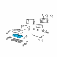 OEM 2005 Ford Freestar Seat Cushion Pad Diagram - 3F2Z-1763840-CA