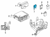 OEM 2022 Ford Ranger Maxi Fuse Diagram - DG9Z-14526-K