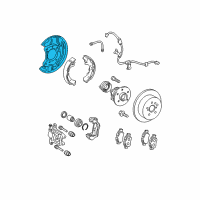 OEM Scion Splash Shield Diagram - 46504-21010