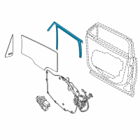 OEM 2015 Jeep Renegade W-Strip-Front Door Flush Glass Diagram - 68247285AB