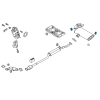 OEM Kia Soul Hanger-Exhaust Pipe Diagram - 287623B000