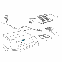 OEM 2005 Toyota MR2 Spyder Lock Assembly Diagram - 69350-17051