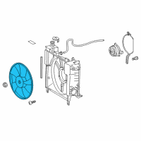 OEM 2015 Scion iQ Fan Blade Diagram - 16361-40080