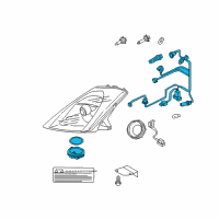 OEM 2005 Nissan 350Z Headlamp Housing Assembly, Passenger Side Diagram - 26025-CD015