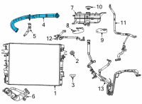 OEM 2022 Jeep Grand Wagoneer RADIATOR INLET Diagram - 68425465AA