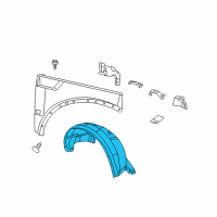 OEM Dodge Nitro Shield-Front Fender Diagram - 55157170AD