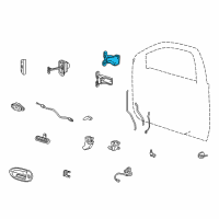 OEM 2000 Ford Taurus Upper Hinge Diagram - YF1Z-5422801-BA