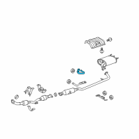 OEM 2012 Toyota Avalon Muffler W/Tailpipe Bracket Diagram - 17576-31070