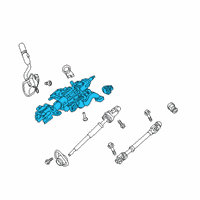 OEM Ford F-350 Super Duty Steering Column Diagram - HC3Z-3C529-AH