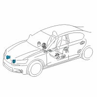 OEM 2021 Lexus RC350 Sensor, Air Bag, Front Diagram - 89173-39495